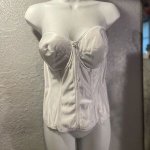 Chic White Satin Bustier